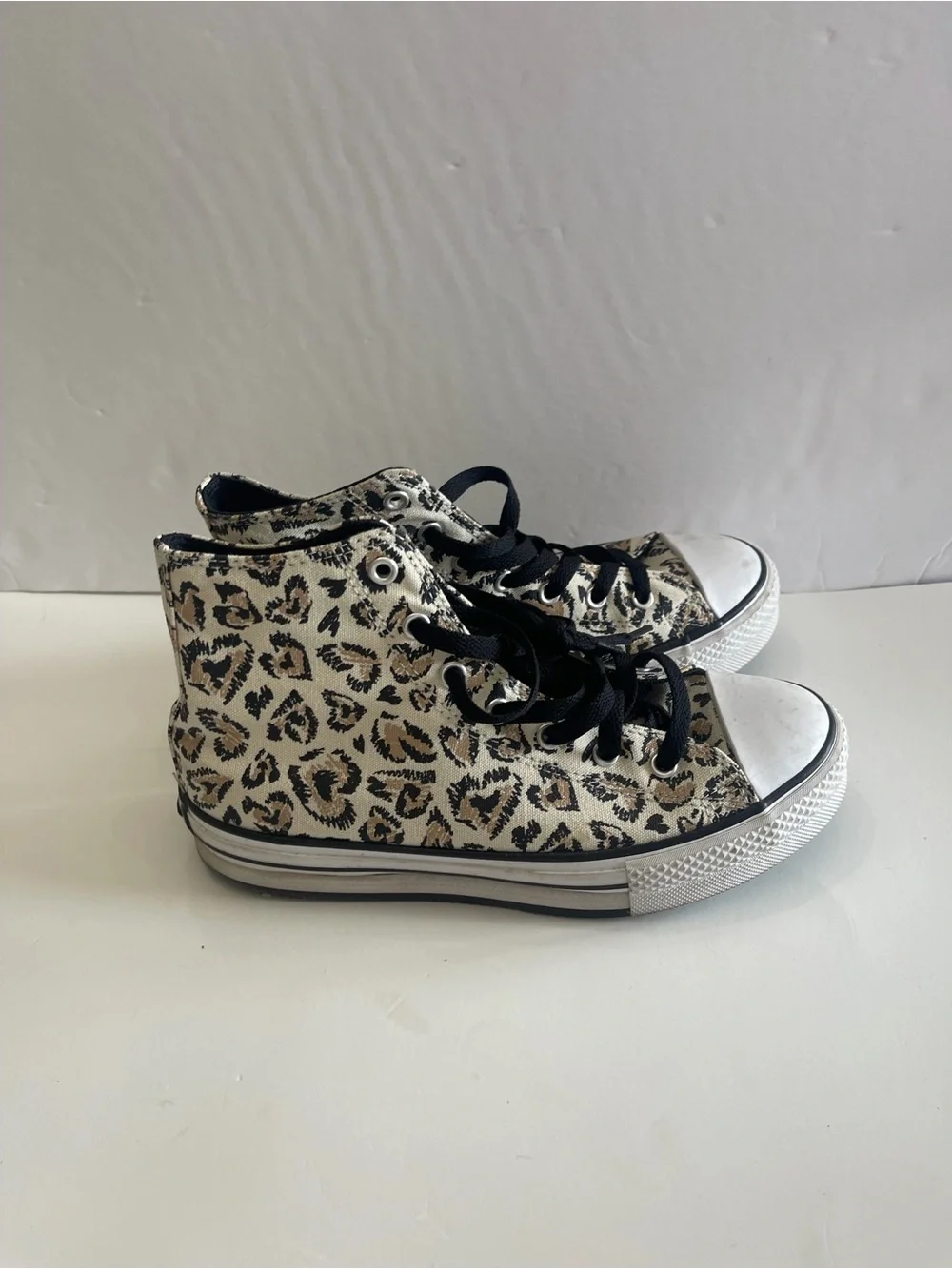 Converse Chuck Taylor All Star Leopard Print Platform High Top Youth Size 5